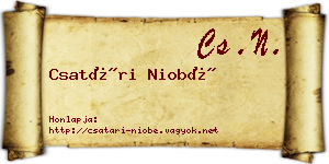 Csatári Niobé névjegykártya